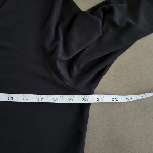 Eileen Fisher Womens Black Jersey Bottom Wrap Maxi Dress Size Large - Picture 7 of 9